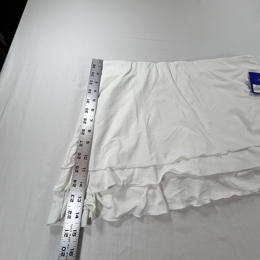 NEW JOY LAB Ruffled Mini Skort XL Built-In Shorts White Tennis Golf Pickle Ball - Picture 4 of 6